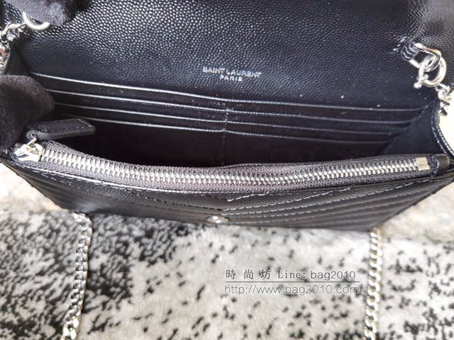 YSL爆款女士包包 聖羅蘭經典款原廠魚子醬牛皮鏈條包 YSL肩背斜挎包 393953  jjh1168